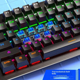 Cracked K880 Hot Swappable Mechanical Keyboard, Esports Game, Green Axis Office Computer Keyboard, Wired Mechanical Keyboard